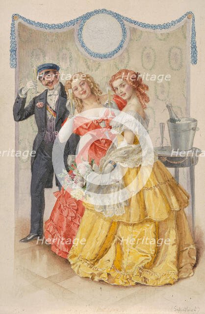 Cheers To The New Year!. Creator: Schubert, Heinrich Carl (1827-1897).