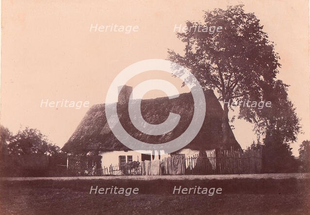 Maison au toit de chaume, 1850-53. Creator: Unknown.