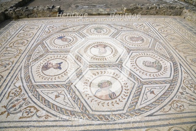 A mosaic in House 3, Italica, Spain, 2007. Artist: Samuel Magal