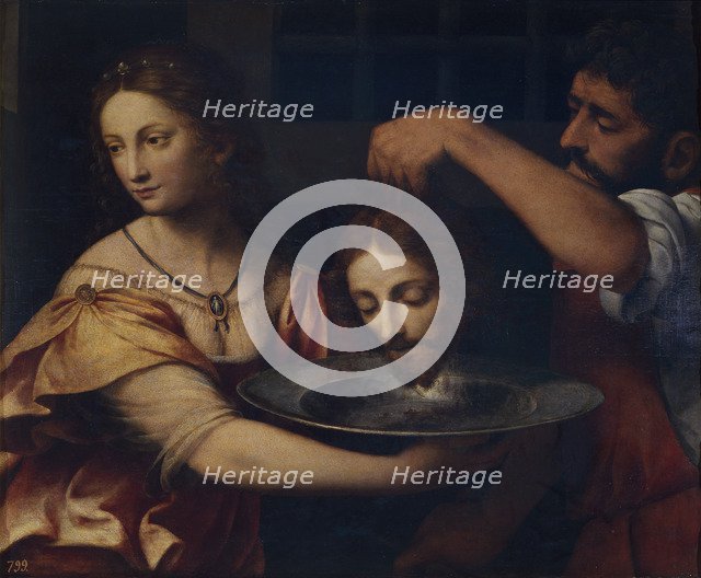 Salome receives the Head of John the Baptist. Artist: Luini, Bernardino (ca. 1480-1532)