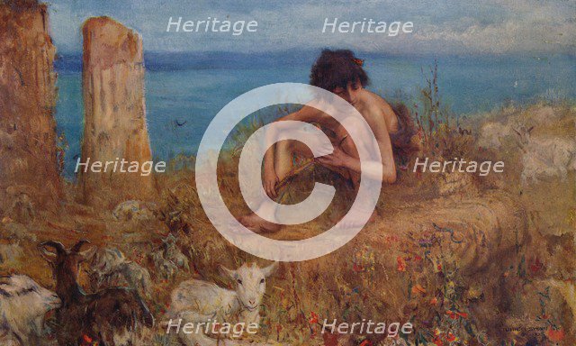 'The Goatherd', 1895. Artist: John MacAllan Swan.