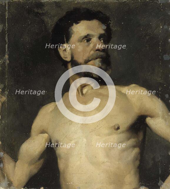 Male model, academy training, 1874-1875. Creator: Albert Edelfelt.