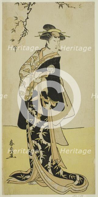 The Actor Yamashita Mangiku I as Lady Yuya (Yuya Gozen) (?) in the Play Heike Hyobanki..., c. 1789. Creator: Katsukawa Shunsen.