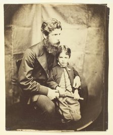 Rev. James Langton Clark and son Charles (Robin), 1864. Creator: Lewis Carroll.