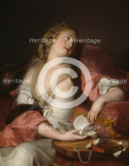 Lady Reading the Letters of Heloise and Abelard, c. 1780. Creator: Bernard d'Agesci.