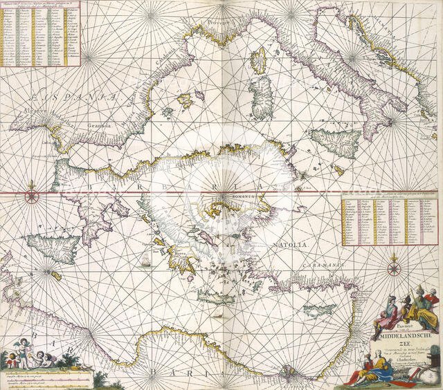 Maps of the Mediterranean, 1682. Creator: Joannes van Keulen.