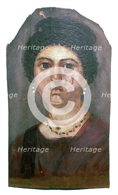 Egyptian wax portrait of a lady, 2nd century. Artist: Unknown