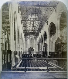 Interior of Austin Friars, City of London, c1865.                                                Artist: Anon