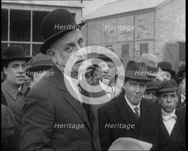 Labour Mayor of Poplar George Lansbury Talking to Local People, 1921. Creator: British Pathe Ltd.