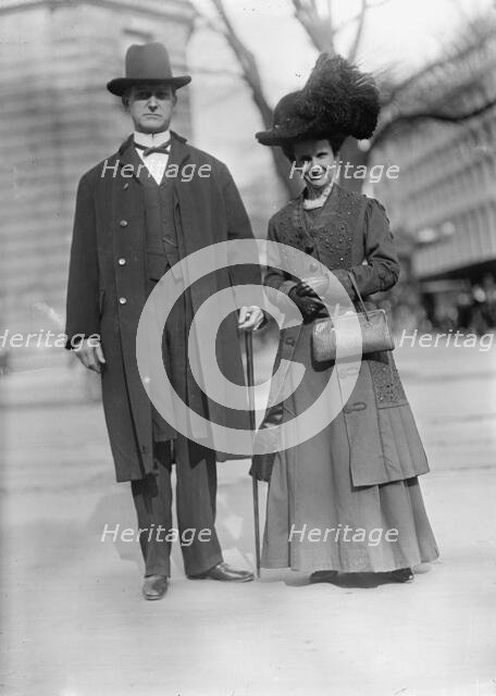 William Walton Kitchin, Rep. from North Carolina, with Mrs. Kitchin, 1912. Creator: Harris & Ewing.