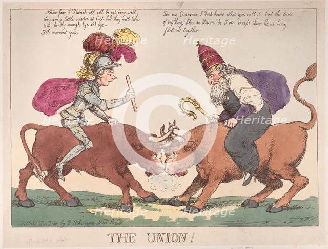 The Union, January 1, 1801., January 1, 1801. Creator: Thomas Rowlandson.