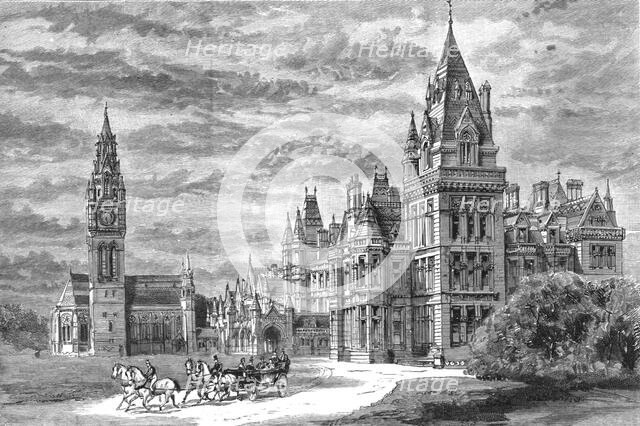 'Eaton Hall, Cheshire -The Principal Entrance and Front', 1886.  Creator: Unknown.