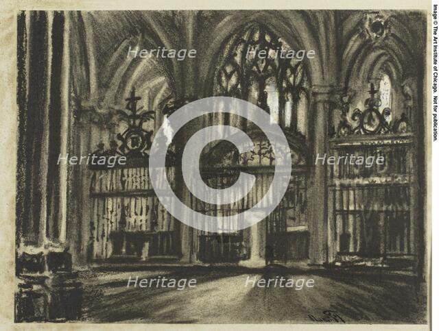 Side Chapels, the Cathedral, Toledo, c. 1903. Creator: Joseph J Pennell.