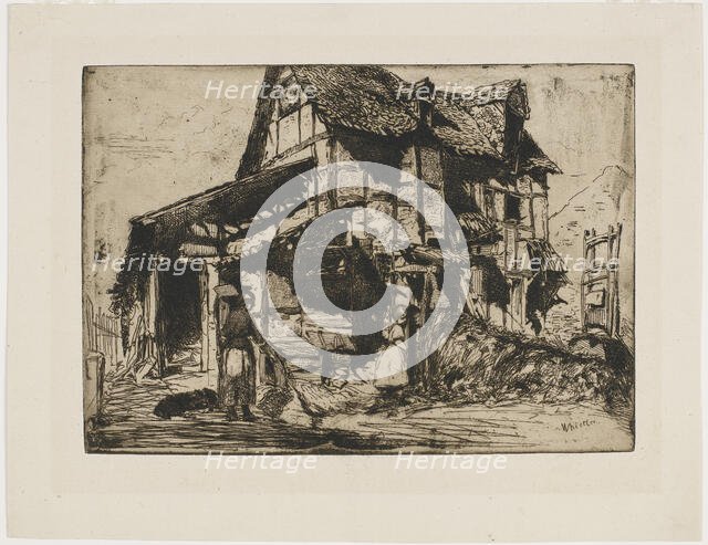 The Unsafe Tenement. One of the Twelve Etchings from Nature. (The French Set), 1858. Creator: James Abbott McNeill Whistler.