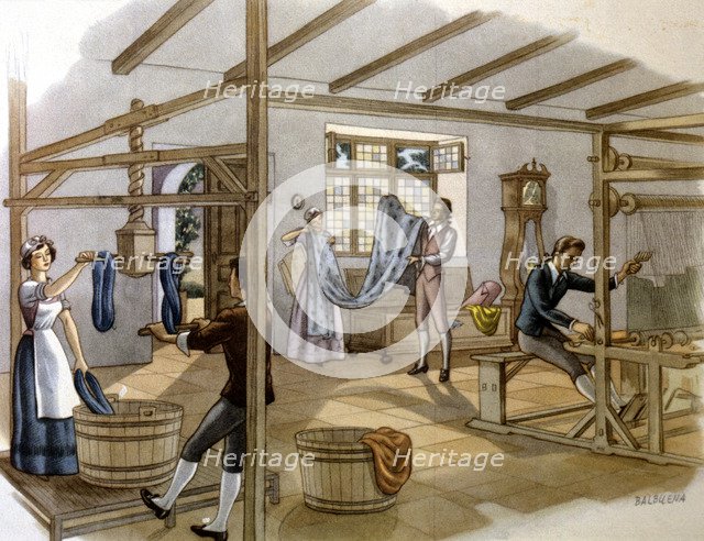 Yarn and dyes workshop.