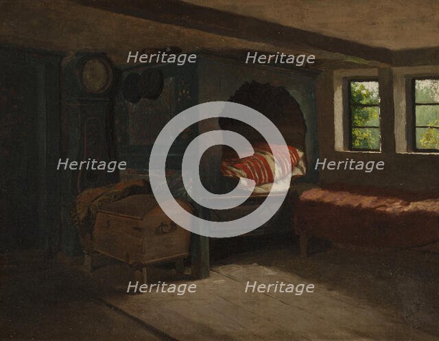 Interior of a Farmer's Cottage in Skåne. Creator: Jacob Kulle.