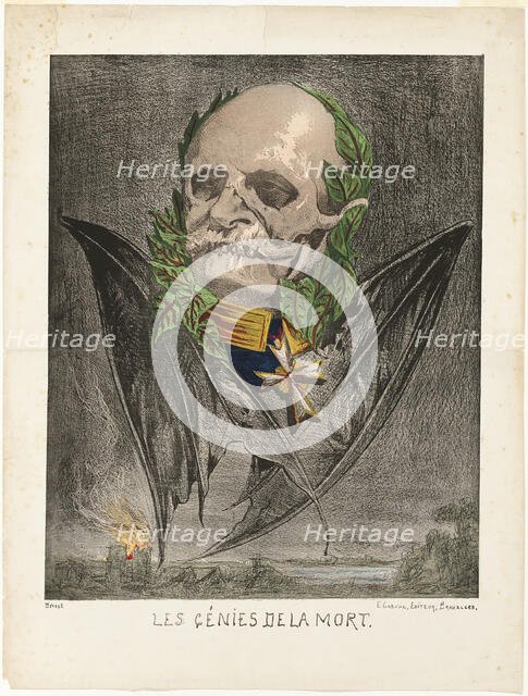 Wilhelm I, King of Prussia, from Les Génies de la Mort, 1870. Creator: Edmond Guillaume.