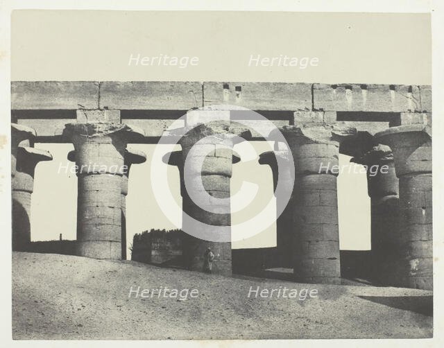 Louqsor, Grande Colonnade du Palais; Thèbes, 1849/51, printed 1852. Creator: Maxime du Camp.