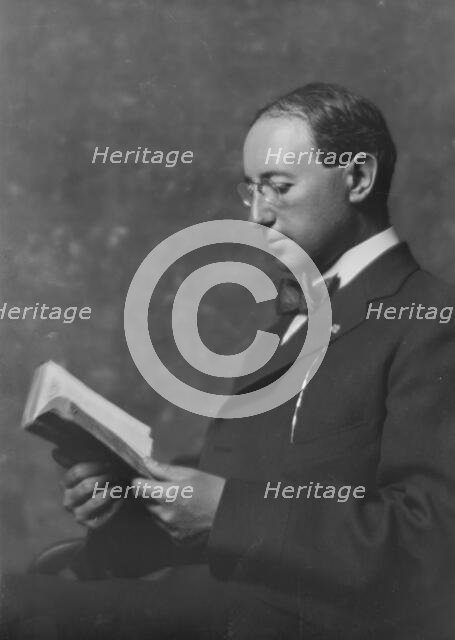 Rasenbach, Abraham S.W., Dr., portrait photograph, 1917 or 1918. Creator: Arnold Genthe.