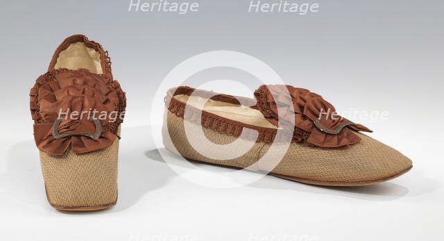 Slippers, French, ca. 1870. Creator: Julien Mayer.