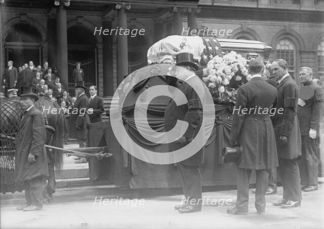Taft at Gaynor funeral, 1913. Creator: Bain News Service.