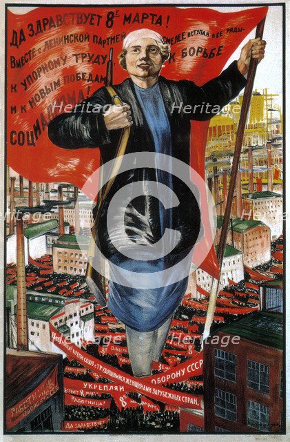 Long live the March 8!, 1934. Artist: Khristoforov, Sergei Alexandrovich (1891-after 1949)