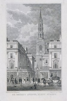 St Brides Avenue, London, 1829. Artist: James Tingle