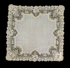 Handkerchief, Belgian, 1872. Creator: Unknown.