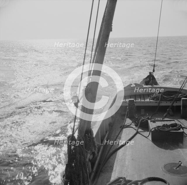 Possibly: On board the fishing boat Alden, out of Glocester, Massachusetts, 1943. Creator: Gordon Parks.