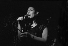 Sara Kreiger, New York Voices, Ronnie Scott’s Jazz Club, Soho, London, 9.89. Creator: Brian O'Connor.