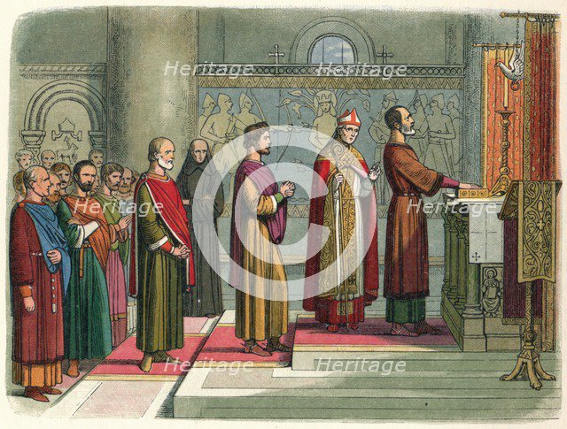 'The barons swear to achieve their liberties', 1214 (1864). Artist: James William Edmund Doyle.