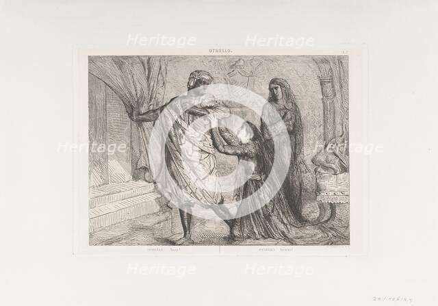 Away!: plate 7 from Othello (Act 3, Scene 4), etched 1844, reprinted 1900. Creator: Theodore Chasseriau.