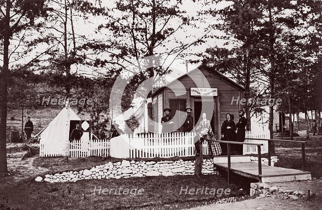 Sanitary Commission Office. Convalescent Camp, Alexandria, Virginia, 1861-65. Creator: Unknown.