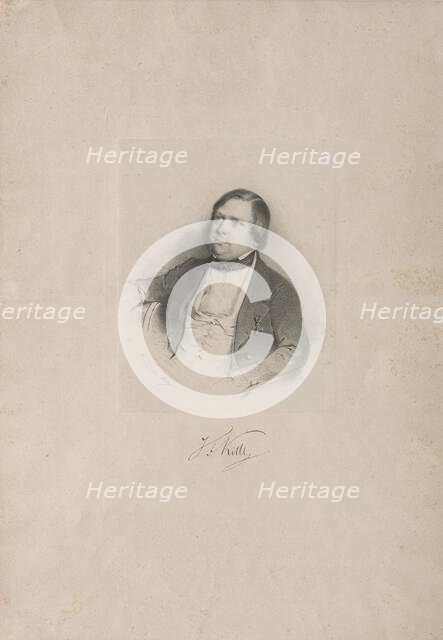 Portrait of the Composer Johann Friedrich Kittl (1806-1868), c. 1850. Creator: Anonymous.