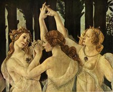 The Three Graces, detail from 'Primavera', c1478, (1937).  Creator: Sandro Botticelli.