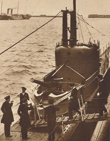 'Home Fleet Visit' - King Edward boards submarine Narwhal, 1936 (1937). Artist: Unknown.