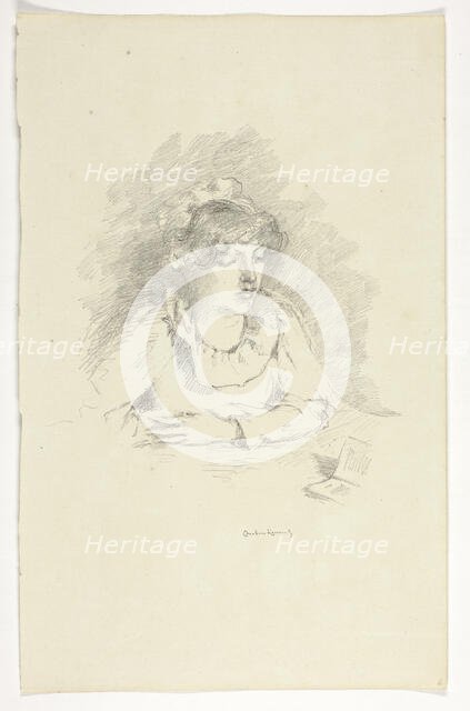 La Liseuse—The Reader, Lamplight, 1890-94. Creator: Theodore Roussel.