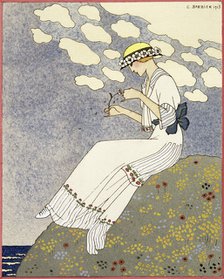 Design for a country dress by Maison Paquin, 1913. Artist: Georges Barbier