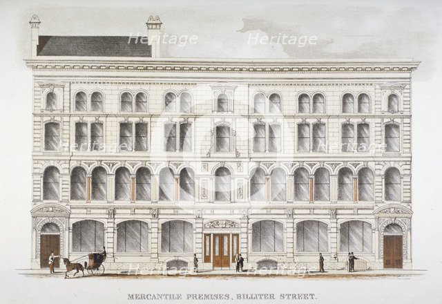 View of mercantile premises, Billiter Street, City of London, 1875. Artist: Sir Joseph Causton & Sons