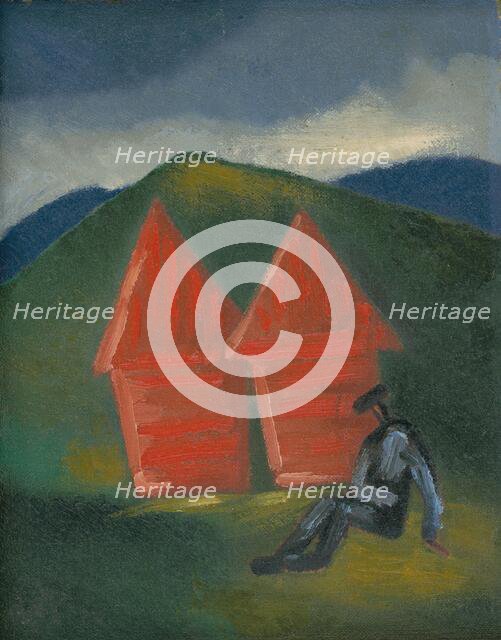 Hay Barns, around 1933. Creator: Mikulas Galanda.