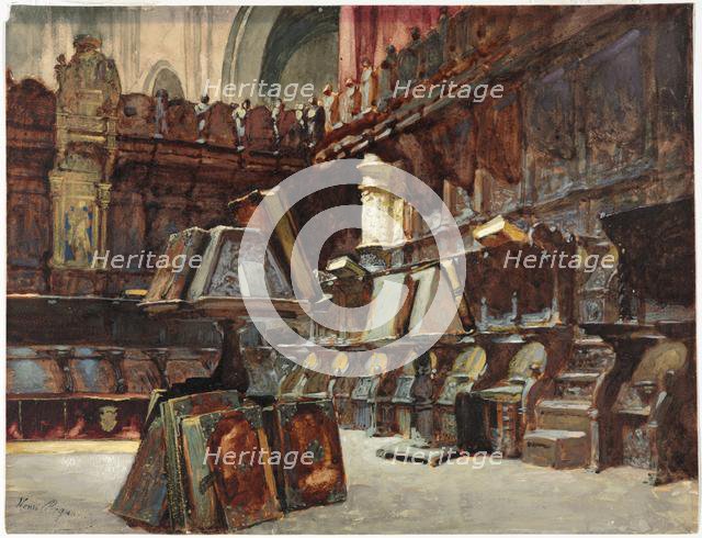 Choir Stalls in a Spanish Cathedral, c. 1868. Creator: Henri Regnault (French, 1843-1871).