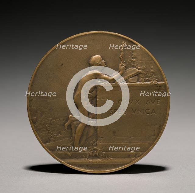 Medal (reverse), 1800s. Creator: Jules Dupré (French, 1811-1889).