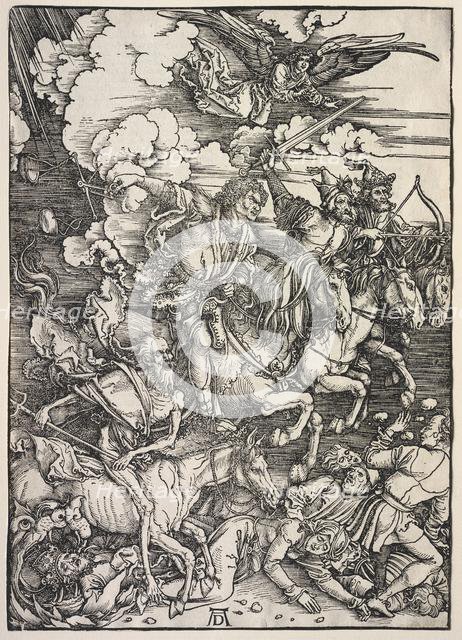 Revelation of St. John: The Four Horsemen, 1511. Creator: Albrecht Dürer (German, 1471-1528).