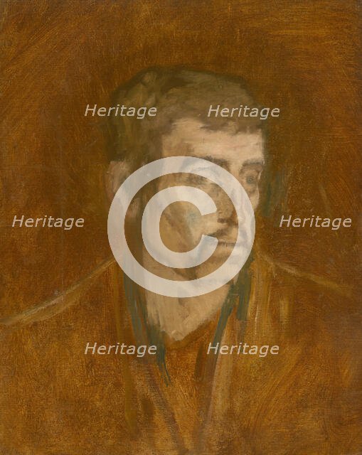 Study of Unhappy Man, 1880-1900. Creator: Ladislav Mednyanszky.