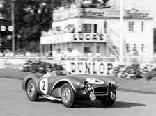 Tony Brooks in Aston Martin DB3S, Goodwood 9 Hours, West Sussex, (1955?). Artist: Unknown