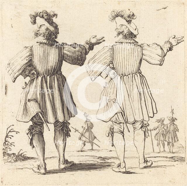 Officer with Plume, Seen from Behind, 1617 and 1621. Creator: Jacques Callot.