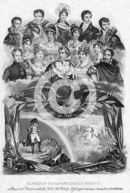 Napoleon Bonaparte and his family, 1840. Artist: Unknown