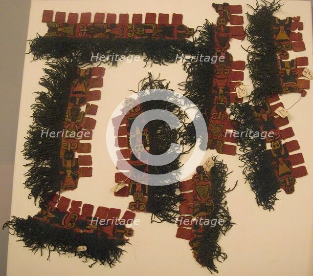 Fragments (Border), Peru, 100 B.C./A.D. 200. Creator: Unknown.