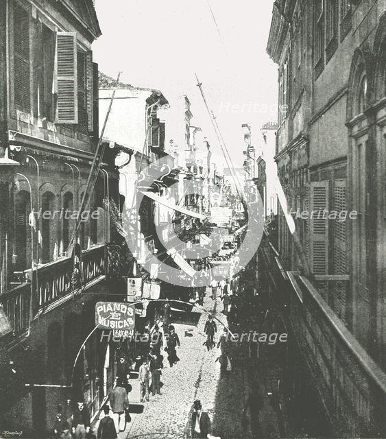 The Rua do Ouvidor, Rio de Janeiro, Brazil, 1895.  Creator: Marc Ferrez.