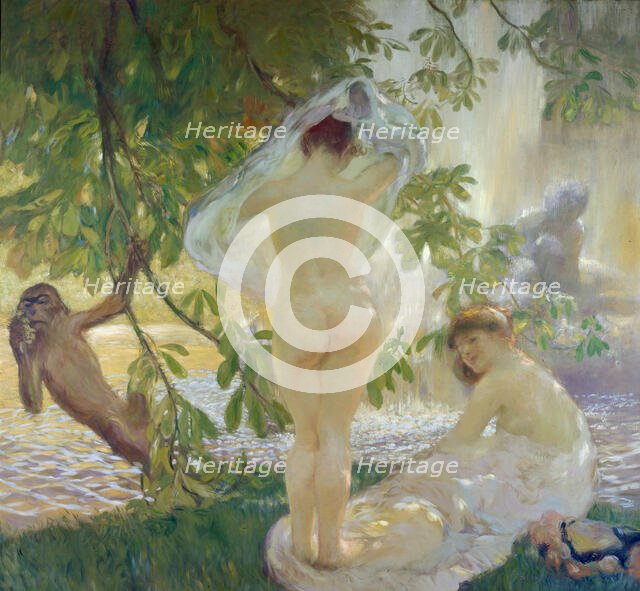 Blouse lifted, bathers, 1913. Creator: Gaston de Latouche.